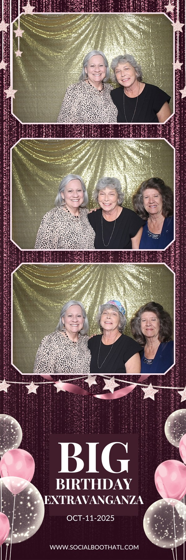 Birthday celebration single 2 by 6 photo strip